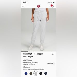 Lululemon Scuba Joggers